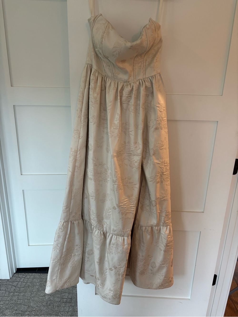 Revelry Vienna Jacquard Dress - Champagne